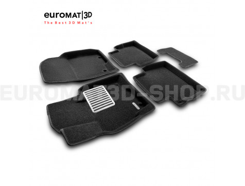 Текстильные 3D коврики Euromat3D Lux в салон для Mazda CX-5 (2012-2016) № EM3D-003407