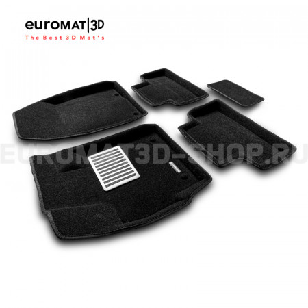 Текстильные 3D коврики Euromat3D Lux в салон для Mazda CX-7 (2006-2014) № EM3D-003409