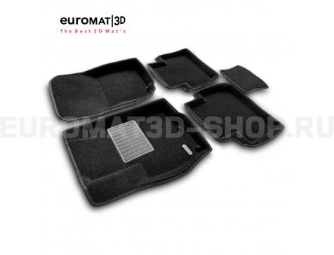 Текстильные 3D коврики Euromat3D Business в салон для Peugeot 4007 № EMC3D-003609