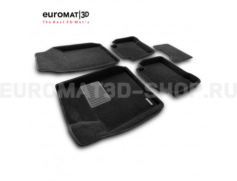 Текстильные 3D коврики Euromat3D Business в салон для Renault Latitude (2010-) № EMC3D-003718