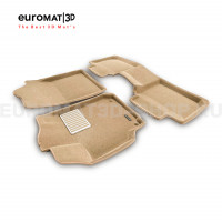 Текстильные 3D коврики Euromat3D Lux в салон для Toyota Camry V50 (2011-2017) № EM3D-005104T Бежевые