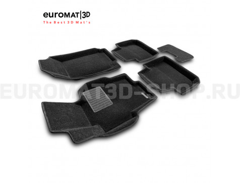 Текстильные 3D коврики Euromat3D Business в салон для Honda Accord (2002-2007) № EMC3D-002605