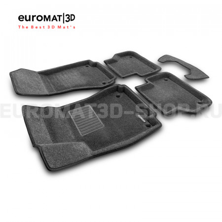Текстильные 3D коврики Euromat3D Business в салон для Audi A5 (2016-) Sportback № EMC3D-001102G Серые
