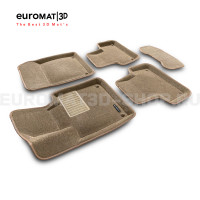 Текстильные 3D коврики Euromat3D Business в салон для Volvo XC 60 (2018-) № EMC3D-005502T Бежевый