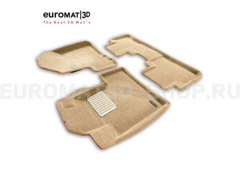 Текстильные 3D коврики Euromat3D Lux в салон для Honda CR-V (2006-2012) № EM3D-002606T Бежевые Текстильные 3D коврики Euromat3D Lux в салон для Honda CR-V (2006-2012) № EM3D-002606T Бежевые