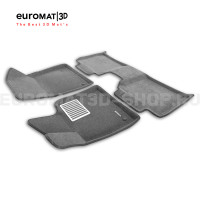 Текстильные 3D коврики Euromat3D Lux в салон для ZEEKR 001 (2021-) № EM3D-005720G Серые