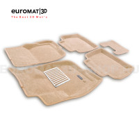 Текстильные 3D коврики Euromat3D Lux в салон для Ford Mondeo (2015-) № EM3D-002216T Бежевые